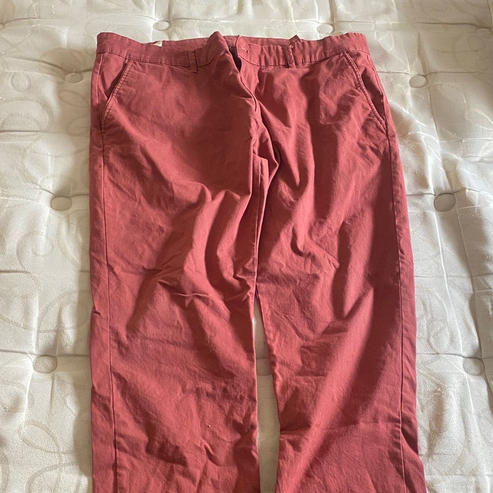 Men's Casual Pants in Rust Red